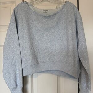 Hollister Women's XS Sweatshirt Blue Off-the-Shoulder Oversized New with Tags